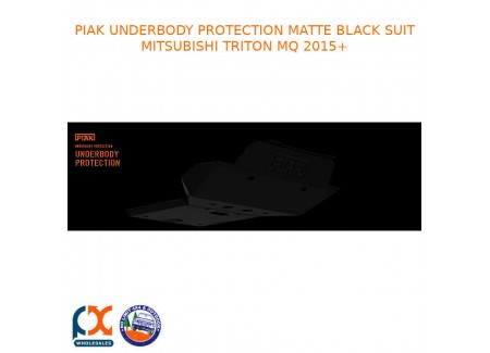 Piak Underbody Protection Matte Black Fits Mitsubishi Triton Mq 2015+