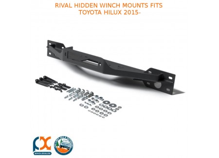 Rival Hidden Winch Mounts Fits Toyota Hilux 2015-