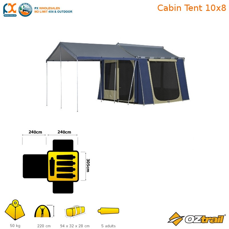 Oztrail 12 x outlet 15 cabin tent